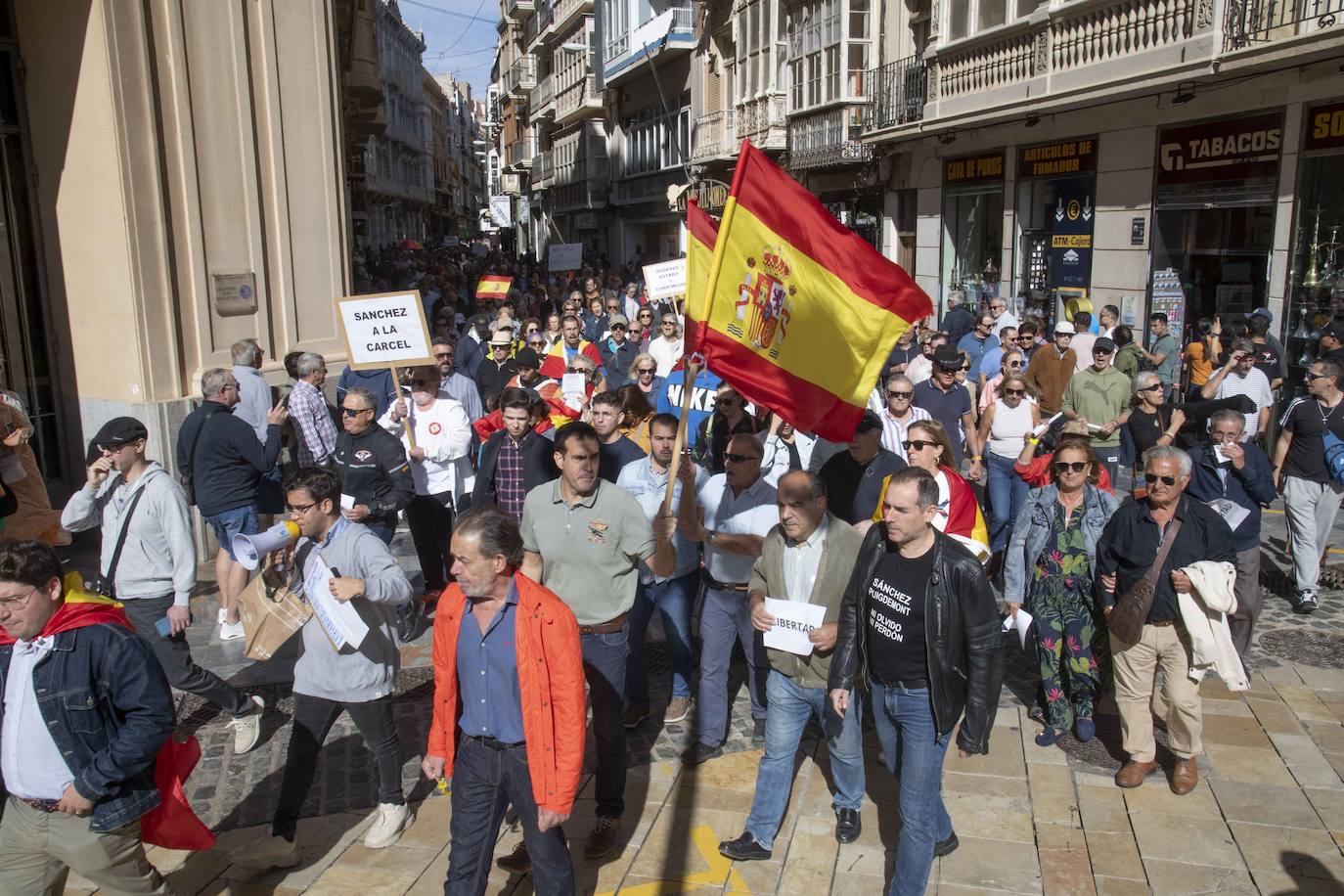 La protesta en Cartagena por la unidad de España, en imágenes