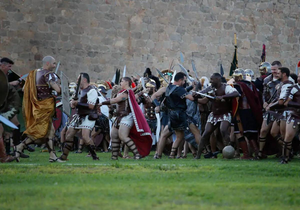 Recreacción de la Batalla entre Escipión y Aníbal en las Fiestas de Carthagineses y Romanos, este año.