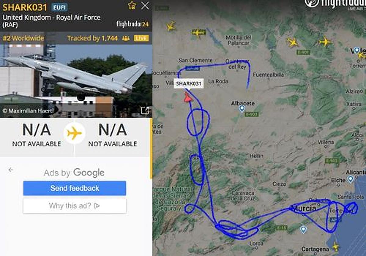 Vuelo del Eurofighter.