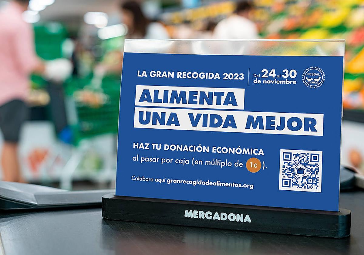 Cartel de la campaña Gran Recogida de Alimentos 2023.