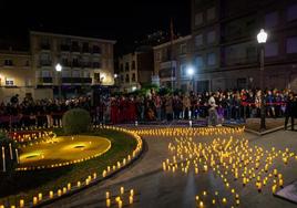 Homenaje a las víctimas de violencia de género, este viernes en Orihuela.