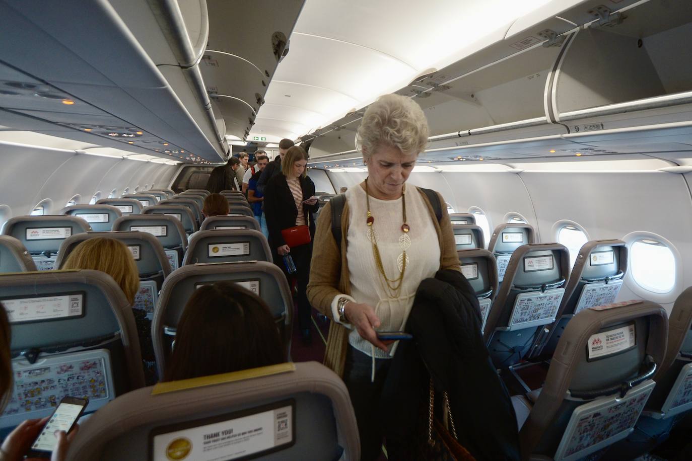 El vuelo entre Madrid y Murcia, en imágenes