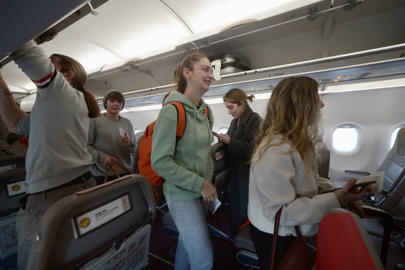 El vuelo entre Madrid y Murcia, en imágenes