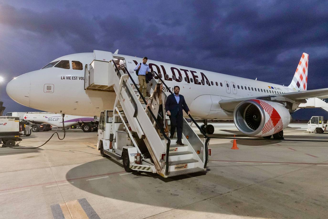 El vuelo entre Madrid y Murcia, en imágenes