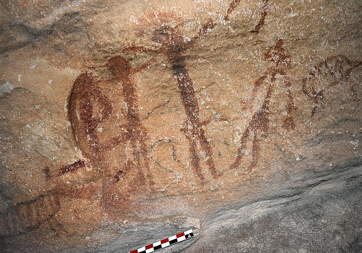 Arte rupestre del Barranco de los Grajos en Cieza, Murcia.