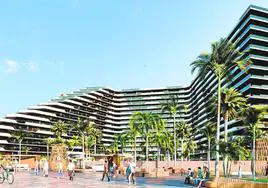 Recreación de una de las construcciones que se proyectan en el complejo hotelero Larimar, que impulsan en República Dominicana .