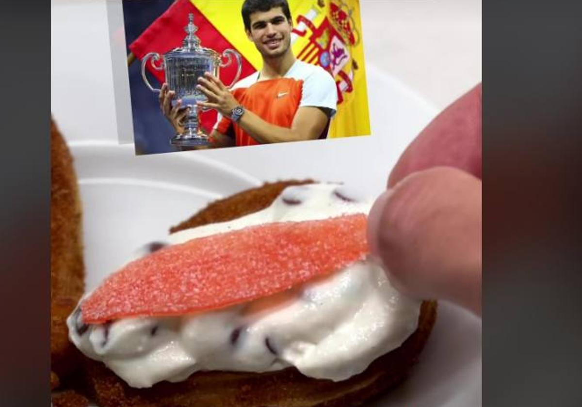 Un canadiense versiona la tapa más famosa de la Región para crear un postre inspirado en Carlos Alcaraz.