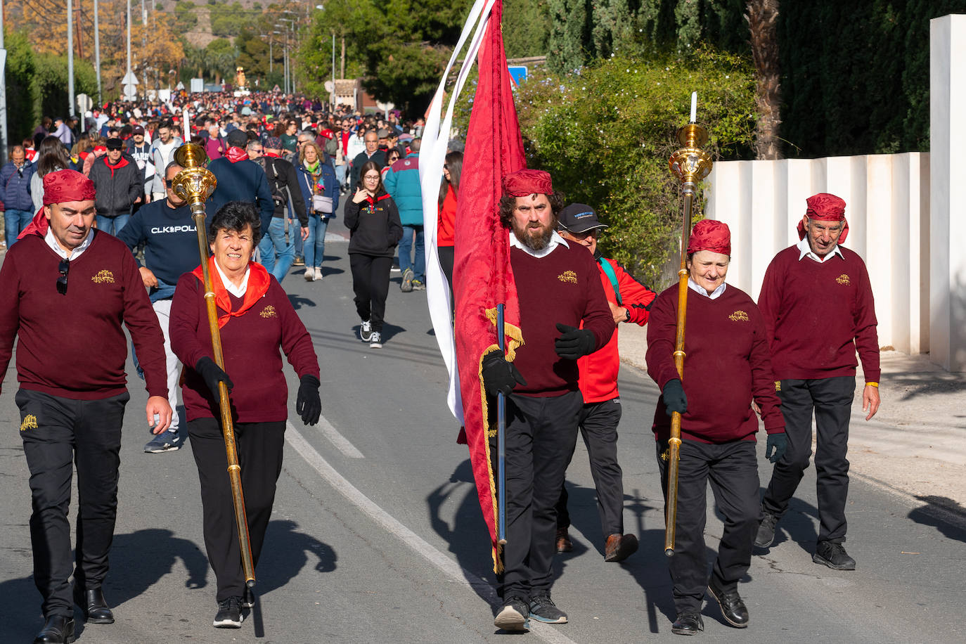 La romería de bajada de La Santa de Totana, en imágenes