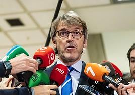 El consejero de Hacienda de la Región, Luis Alberto Marín, tras asistir al Consejo de Política Fiscal y Financiera.