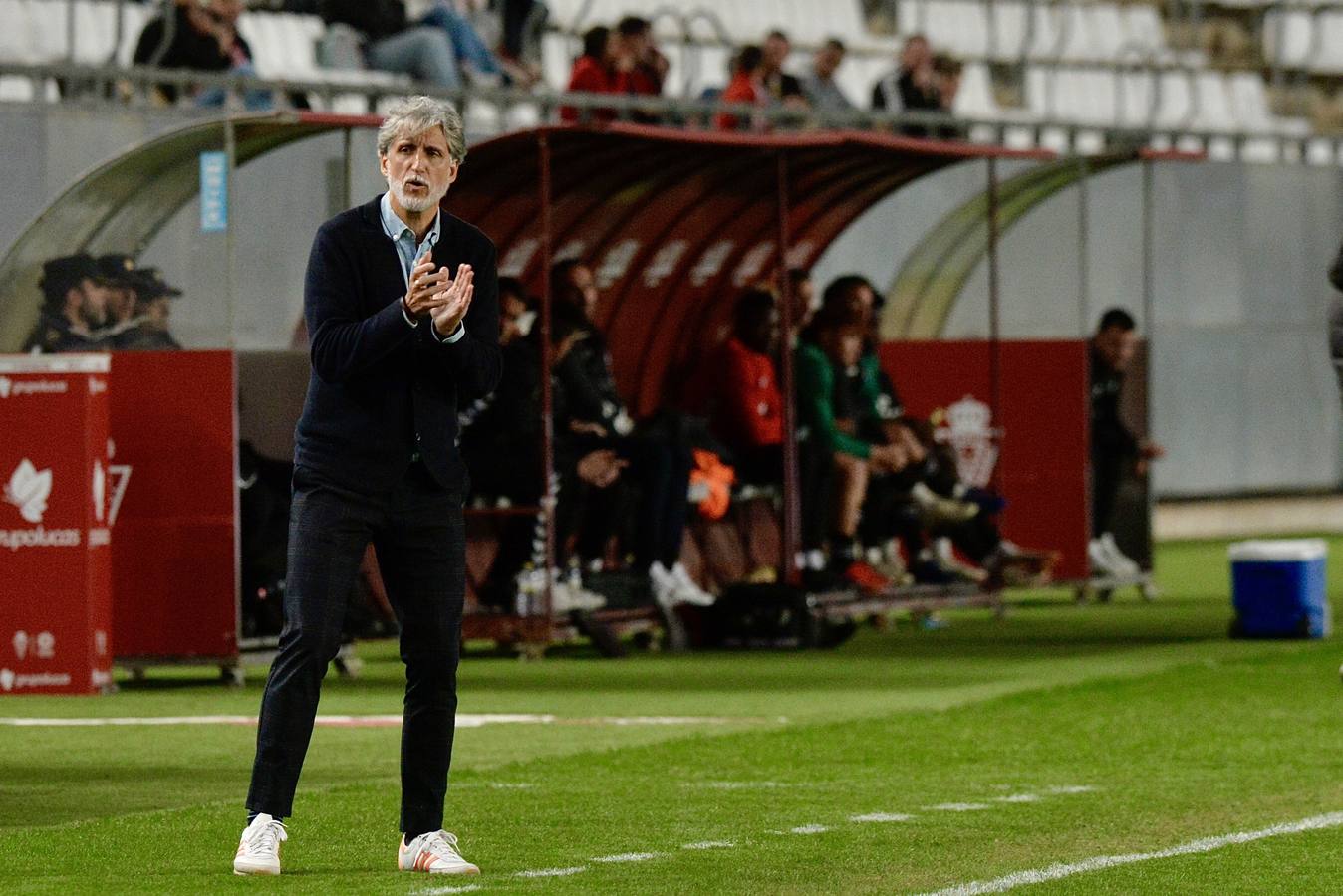 Pablo Alfaro, durante el Real Murcia-Antequera.