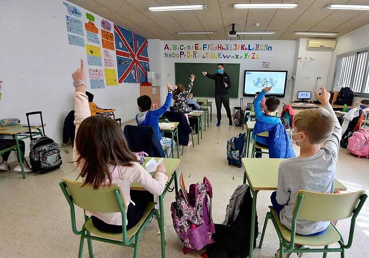 Alumnos de un colegio público de Murcia, en una imagen de archivo.