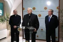 El obispo de Cartagena, Mons. José Manuel Lorca Planes en la presentación de la programación del Año Jubilar 2024.