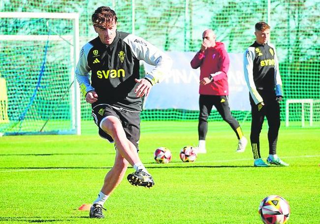 Iker Guarrotxena, en un entrenamiento.