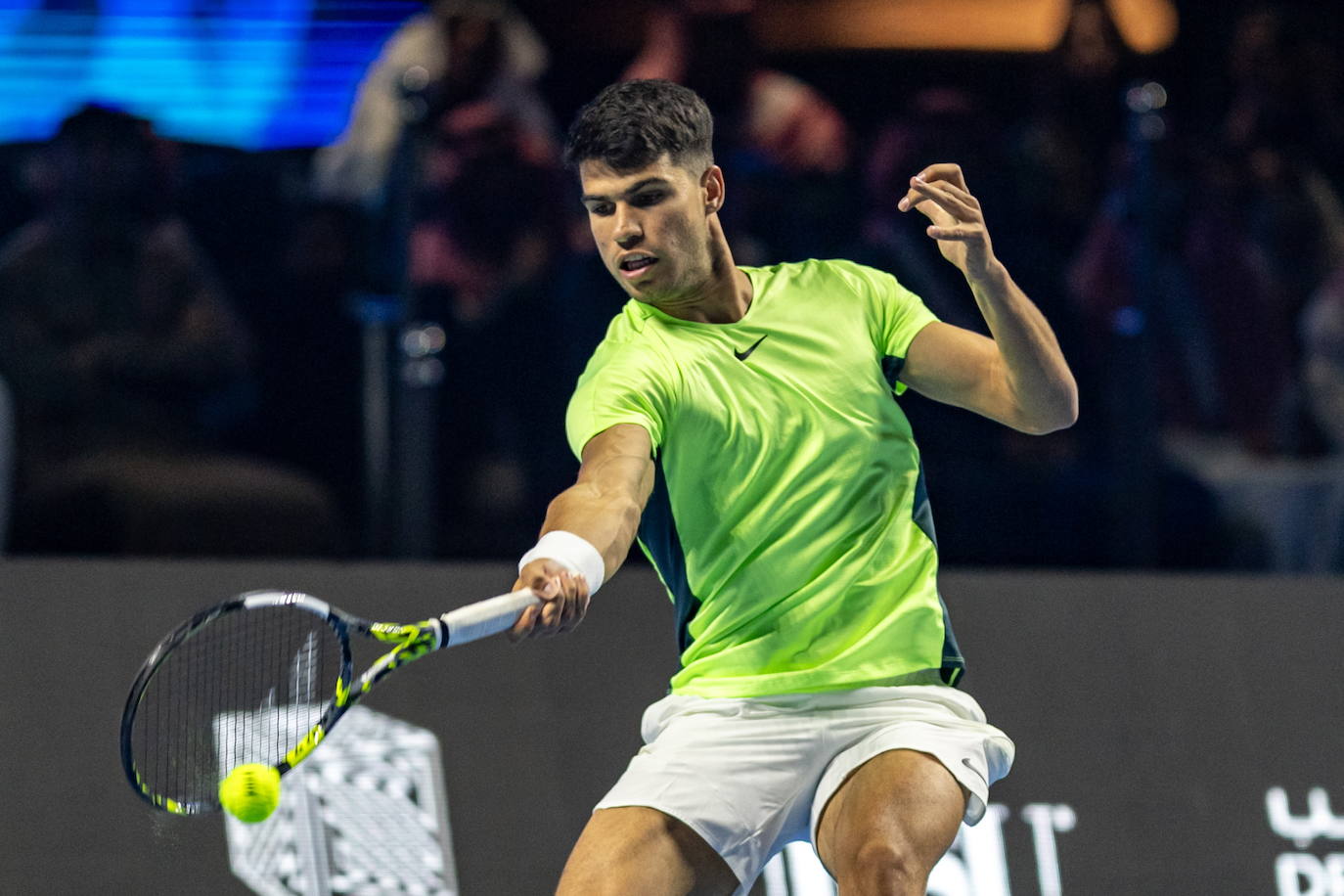 El partido de exhibición entre Alcaraz y Djokovic, en imágenes