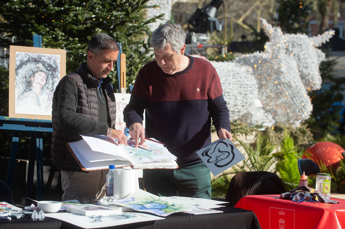 Encuentro entre pintores para retratar la Navidad en Murcia