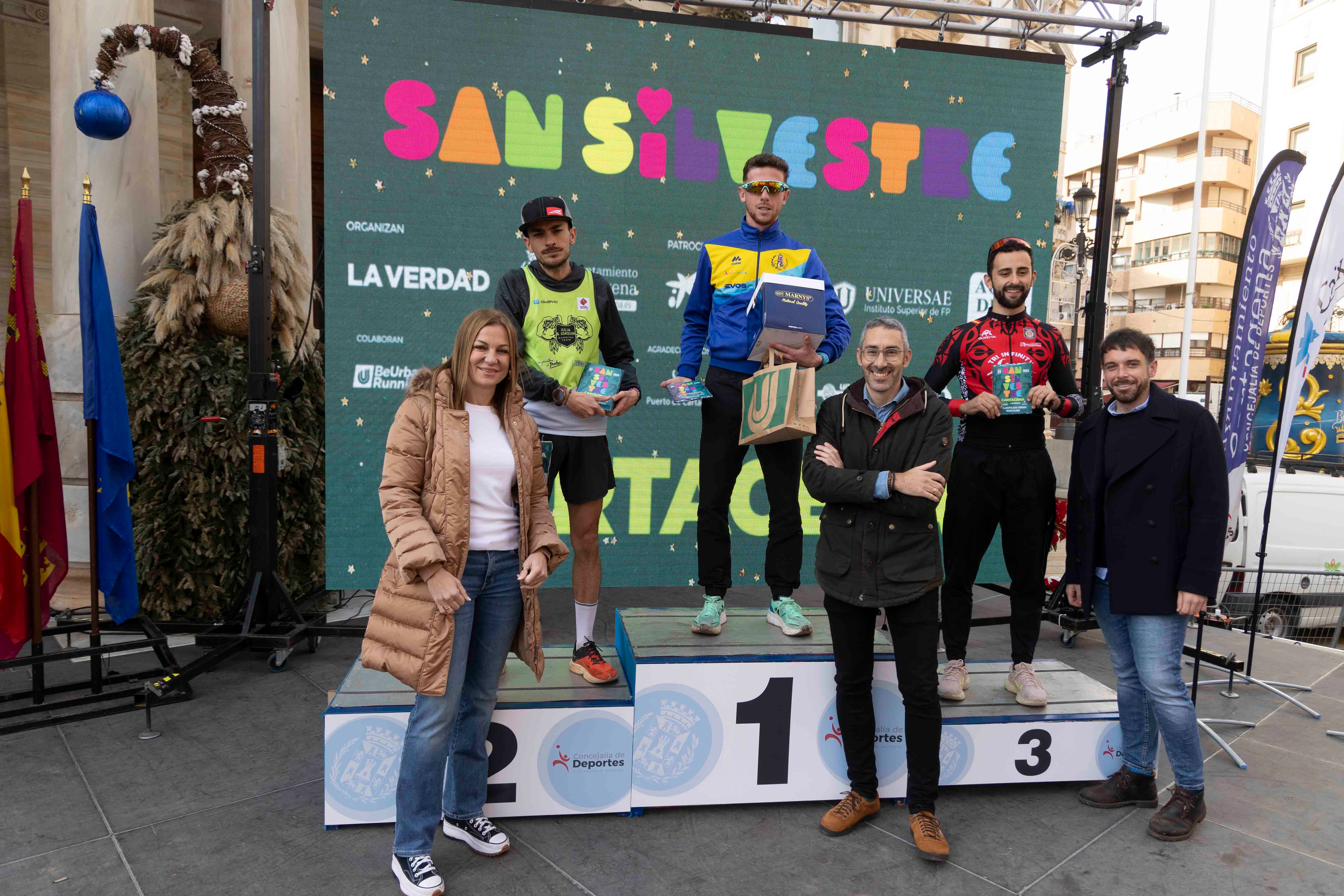 El podio de la San Silvestre de Cartagena 2023, en imágenes