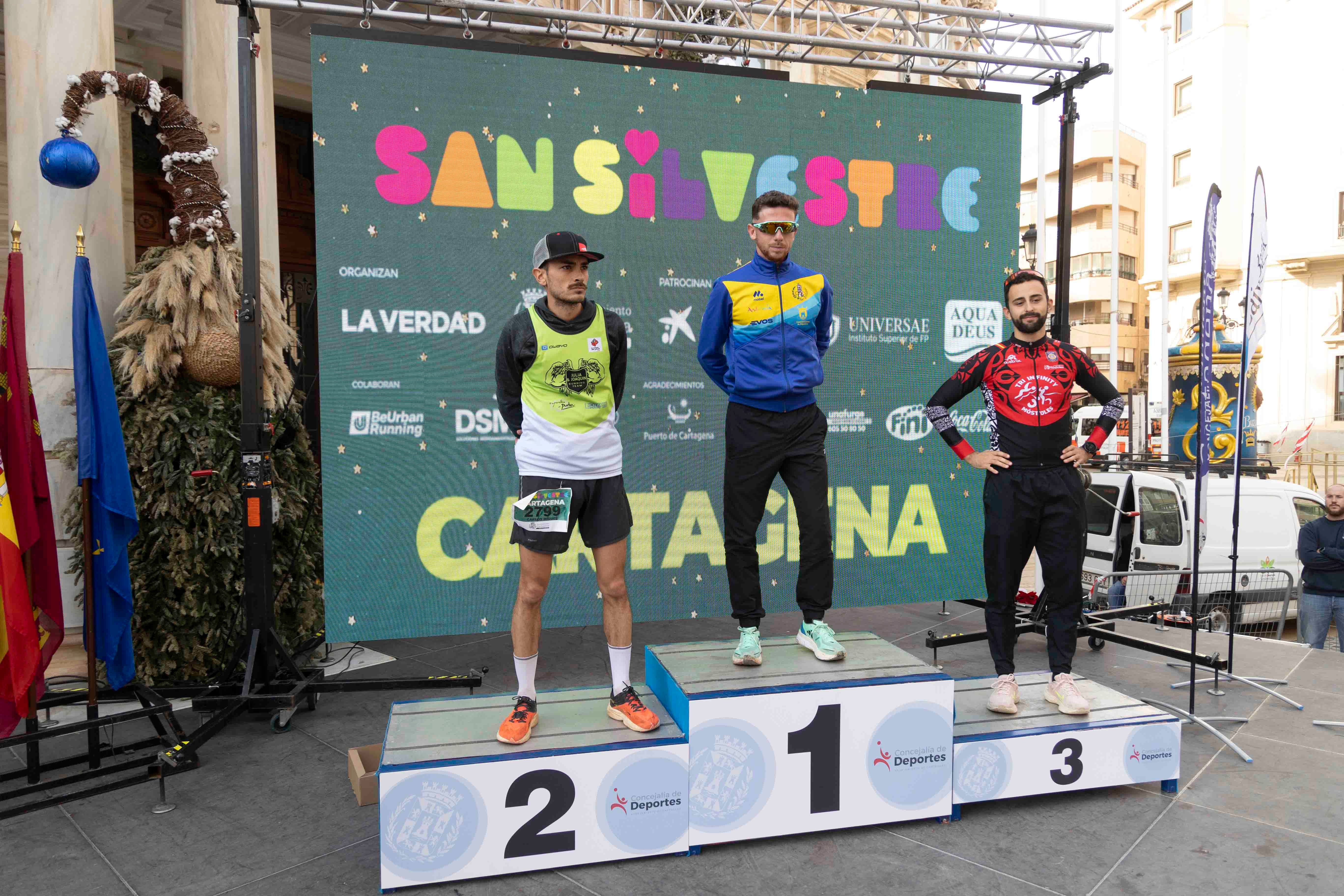 El podio de la San Silvestre de Cartagena 2023, en imágenes