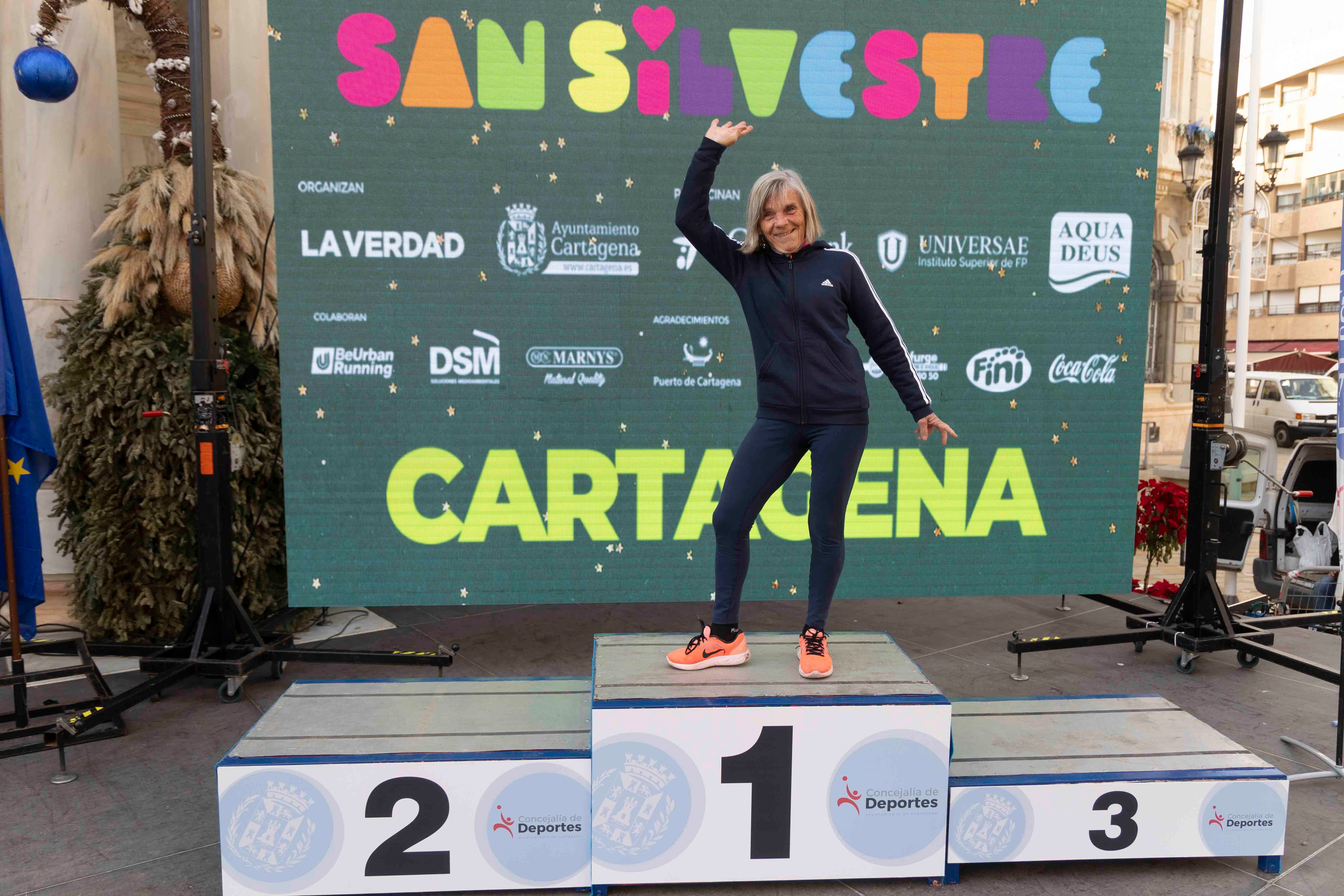 El podio de la San Silvestre de Cartagena 2023, en imágenes