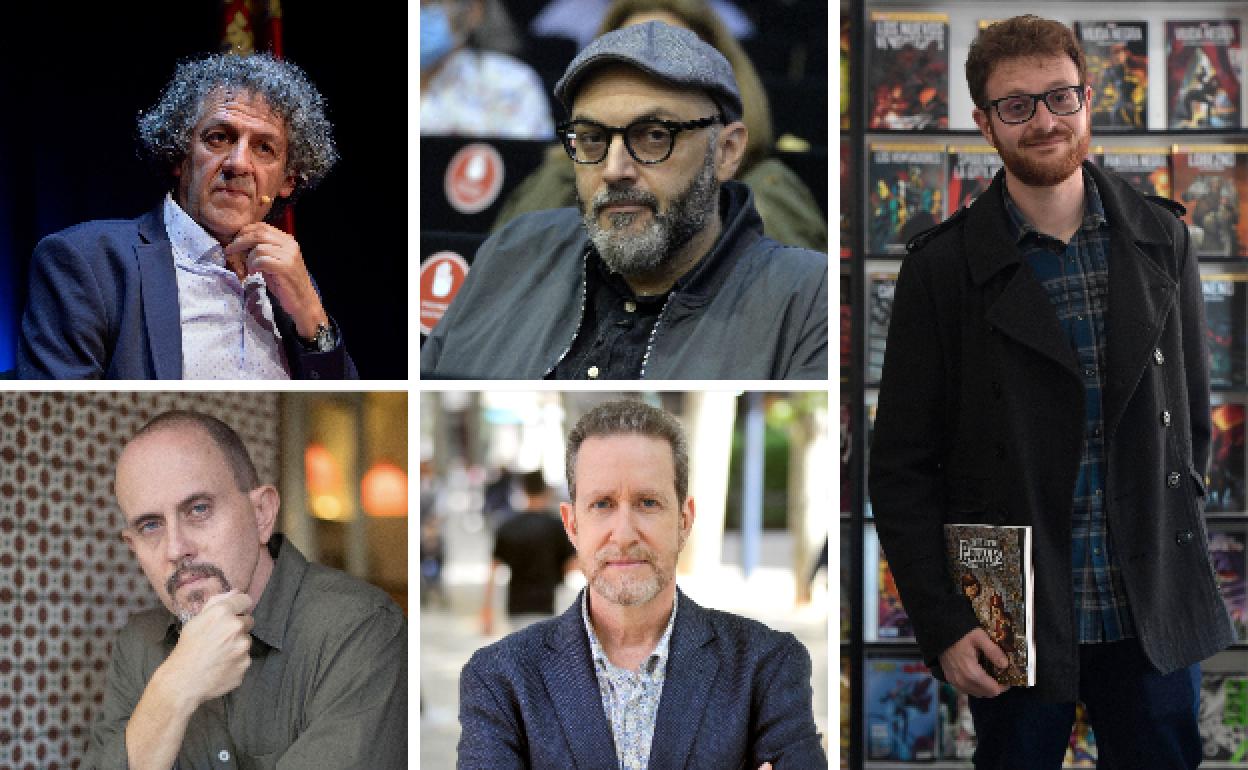 Paco López Mengual, Miguel Ángel Hernández, Ginés Sánchez, Jerónimo Tristante y Ángel Abellán.