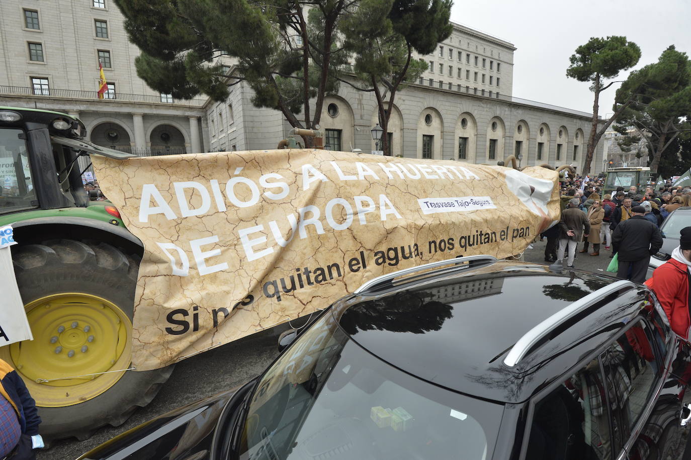 Fotos: La protesta contra el recorte del Trasvase Tajo-Segura, en imágenes