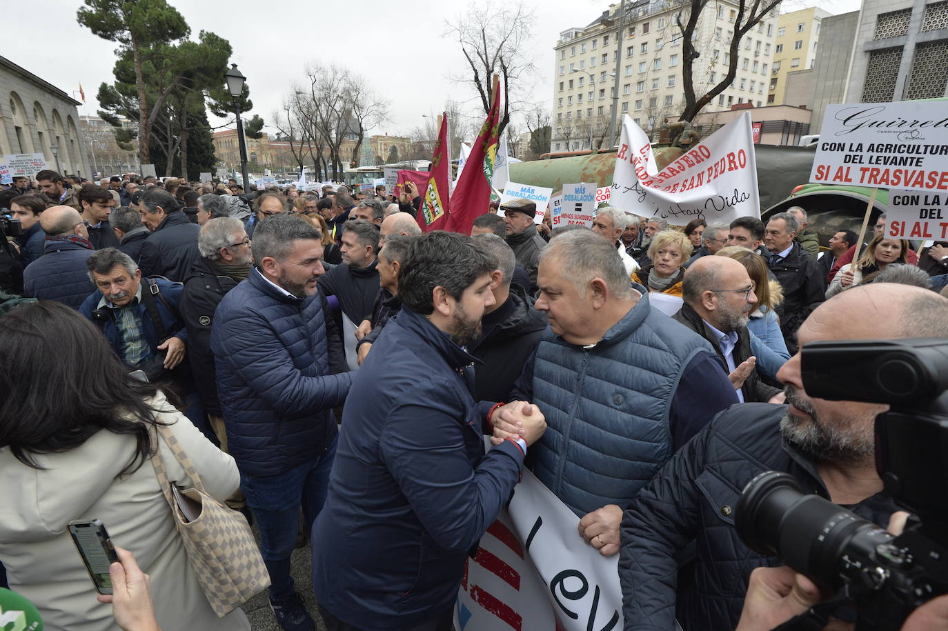 Fotos: La protesta contra el recorte del Trasvase Tajo-Segura, en imágenes