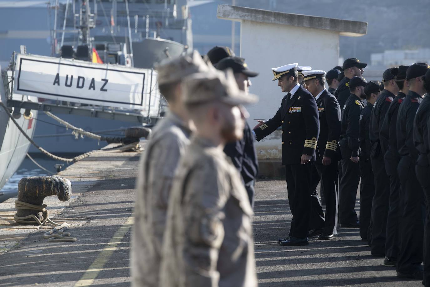 Fotos: La salida del buque Audaz en Cartagena, en imágenes