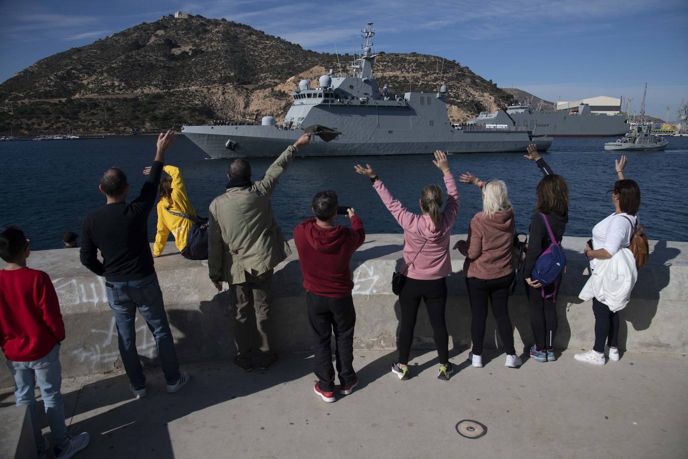 Fotos: La salida del buque Audaz en Cartagena, en imágenes