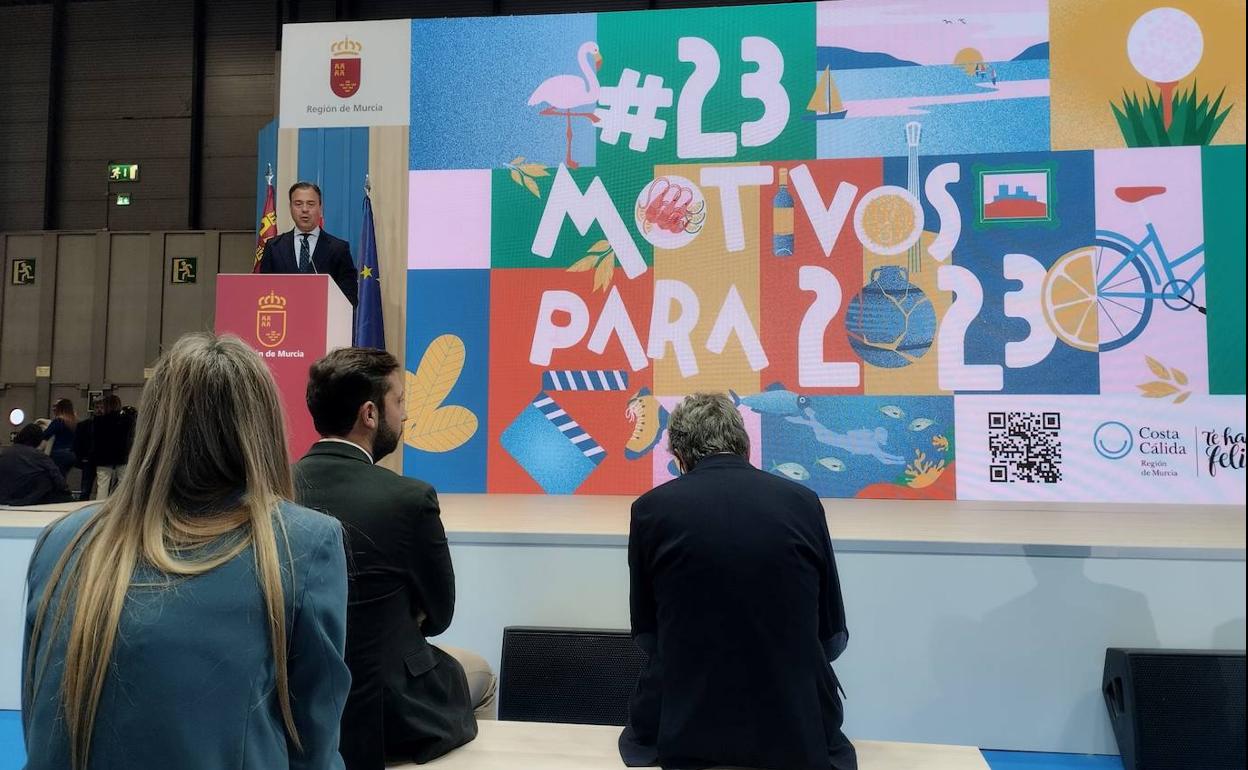 Marcos Ortuño durante su ponencia en Fitur.