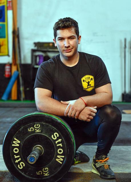 Imagen - David Antonio García, el pasado miércoles, en el gimnasio en el que entrena, en San Ginés. 