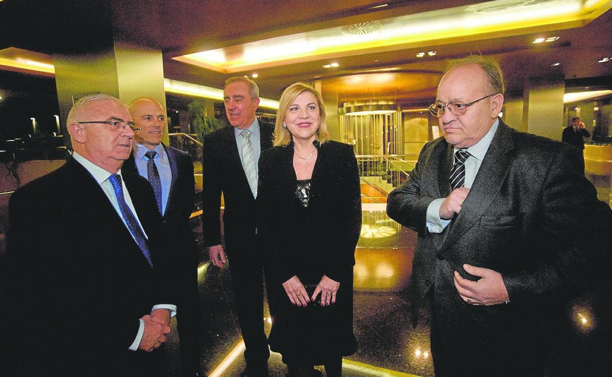 Violante Tomás en el Hotel Nelva para recibir el premio Bastón de Oro, ayer.