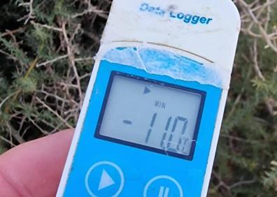 Imagen secundaria 1 - La ola de frío deja heladas por debajo de los 11 grados bajo cero en las zonas altas de Caravaca