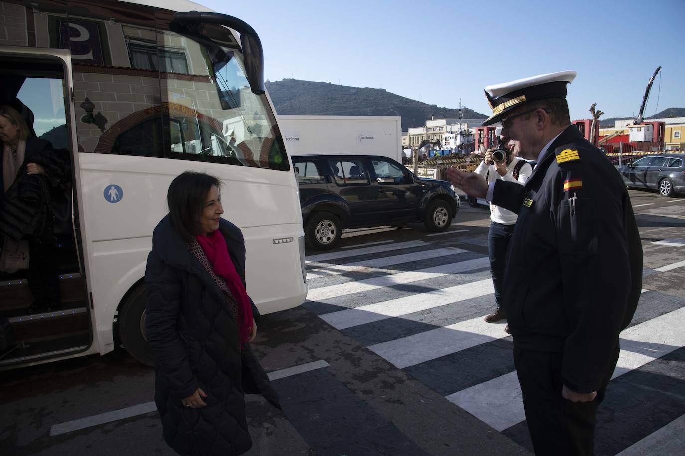 Fotos: La visita de la ministra Margarita Robles a Cartagena, en imágenes