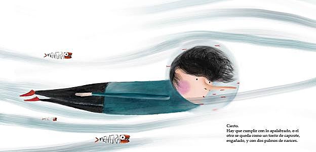 Una de las ilustraciones de '¿Me das tu palabra?'. 