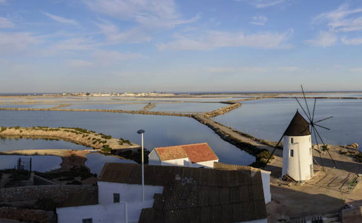El sendero 'Caminando entre Molinos Salineros', en San Pedro del Pinatar. 