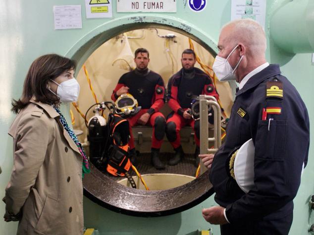 Margarita Robles en Cartagena. 