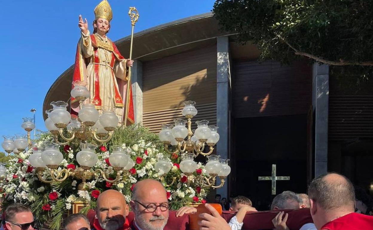 Un momento de la romería de San Blas, este viernes. 