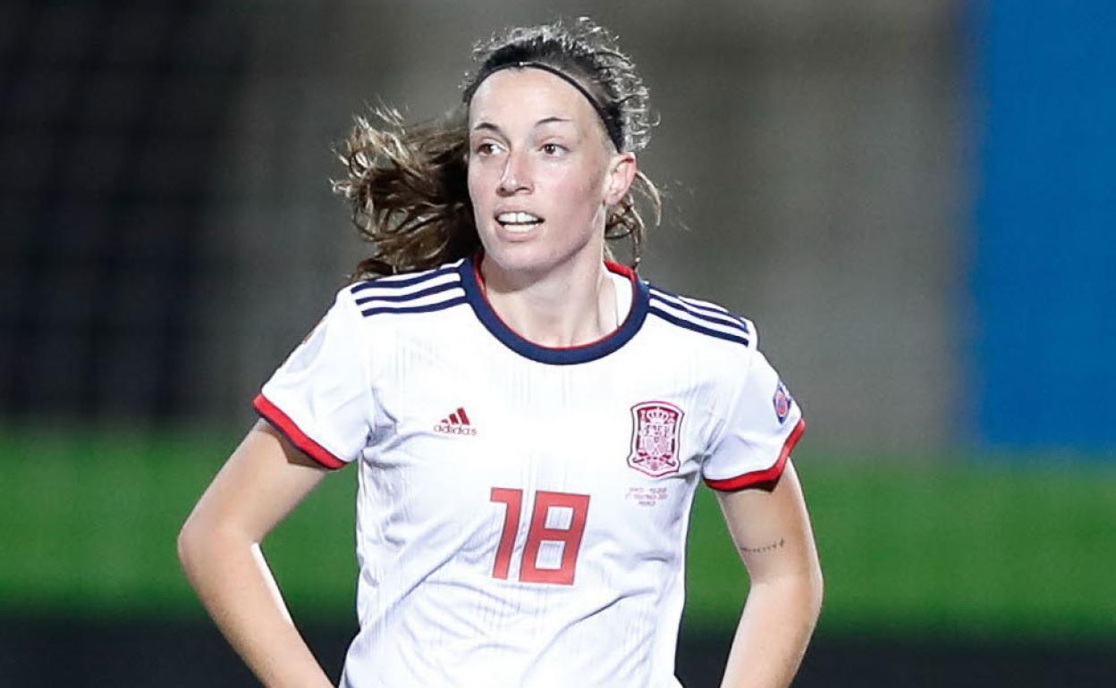 Imagen de archivo de Eva Navarro en un partido con la selección. 