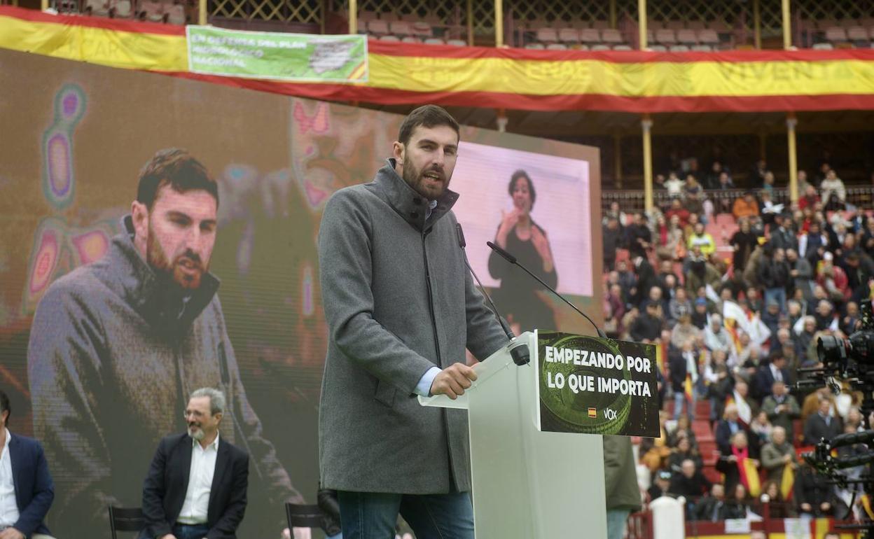 José Ángel Antelo, durante el mitin del pasado domingo en Murcia. 