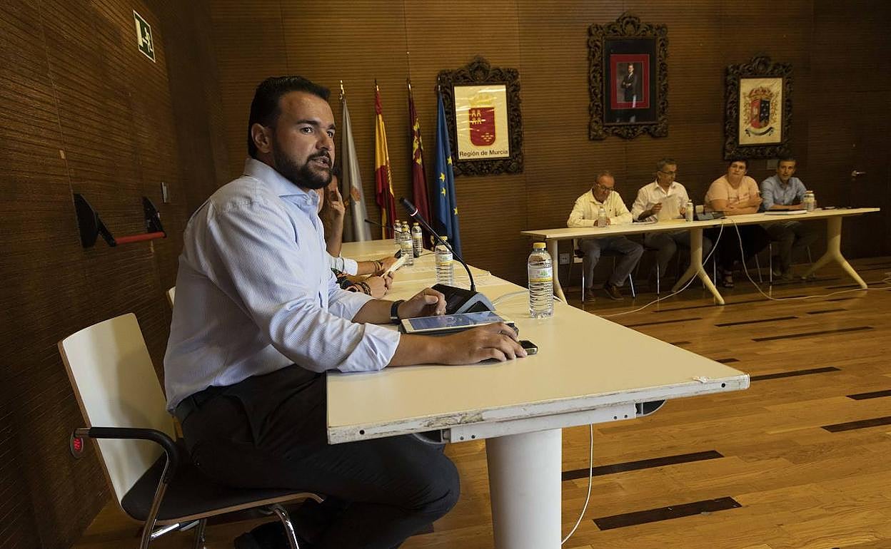 Joaquín García Zapata, durante un Pleno en el Ayuntamiento de La Unión. 