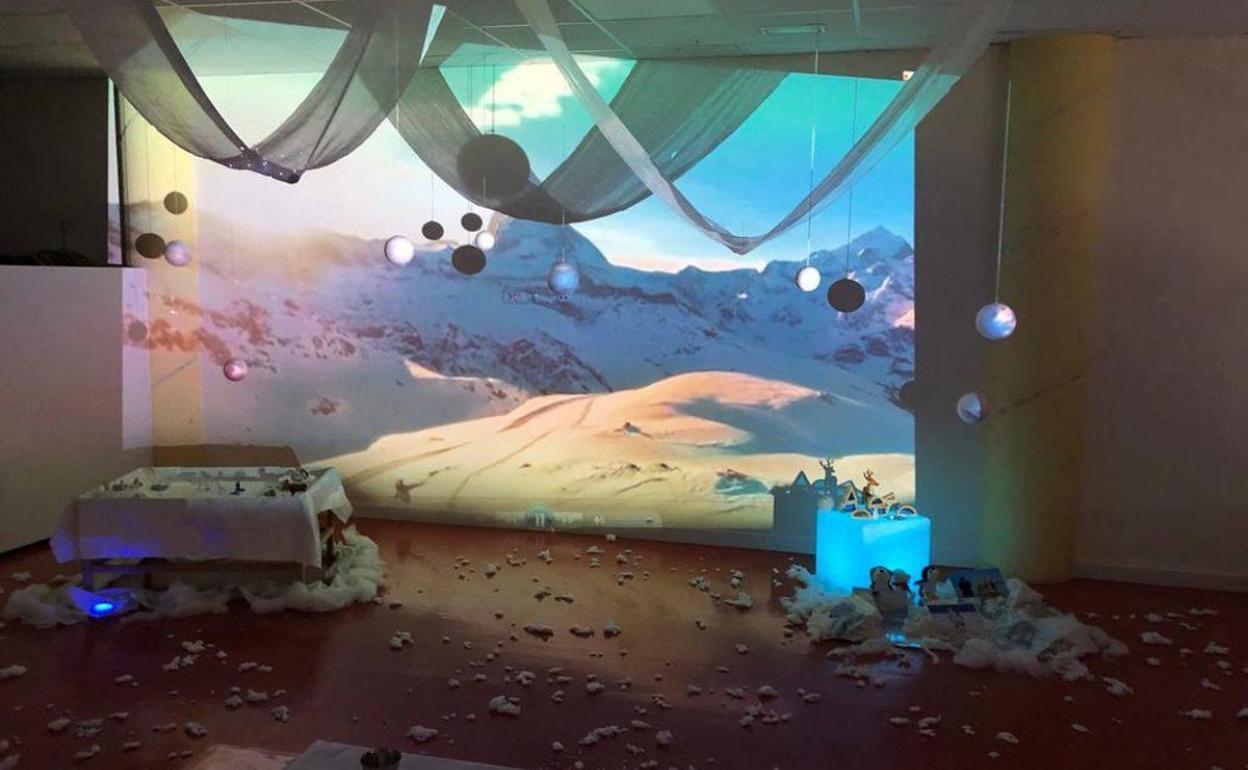 Una de las pizarras instaladas en un colegio.