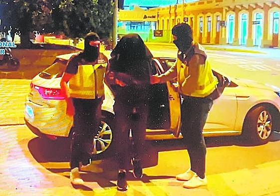 Momento de la detención del presunto yihadista en Blanca, en otoño de 2022.