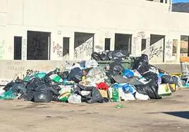 Uno de los grandes montones de basura que dejaron atrás los participantes en la 'rave'.