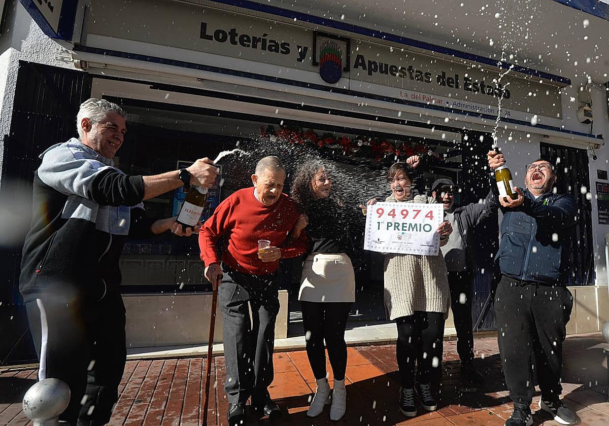 La administración de El Palmar que vendió parte del primer premio celebra el triunfo