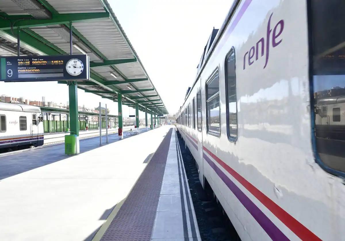 Un tren de Cercanías llega a la estación del Carmen, en una imagen de archivo.