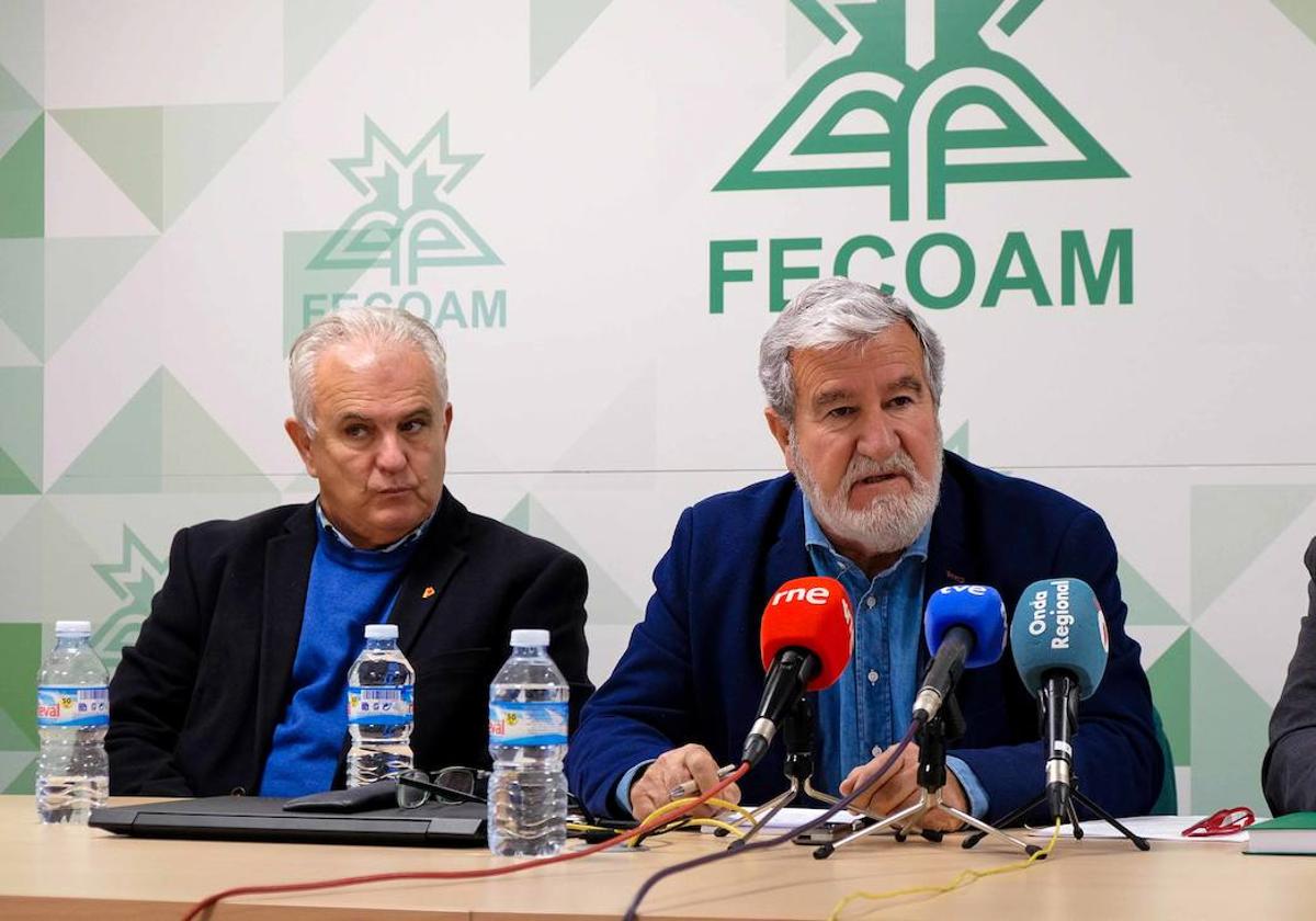 El presidente de Fecoam Santiago Martínez en la rueda de prensa de la federación.