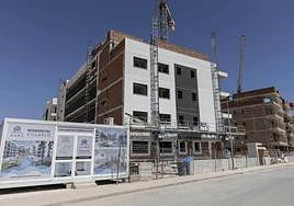 Promoción de viviendas en fase de construcción en Los Narejos, en el municipio de Los Alcázares.
