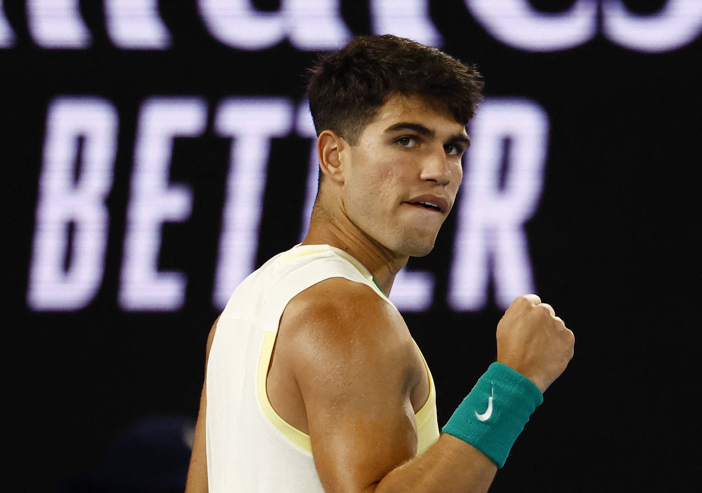 La victoria de Carlos Alcaraz ante Richard Gasquet en el Abierto de Australia, en imágenes