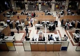 Una oficina de la Agencia Tributaria, en una imagen de archivo.