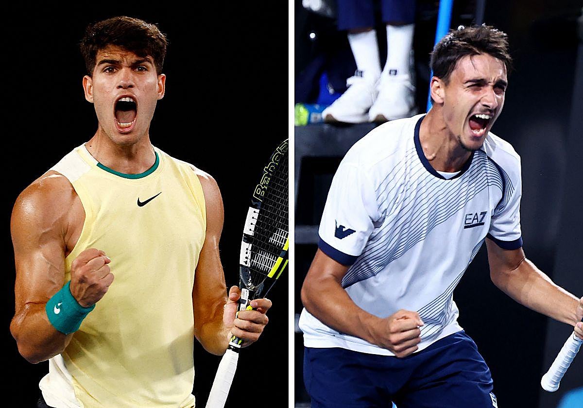 Carlos Alcaraz y Lorenzo Sonego.
