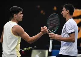 El partido entre Alcaraz y Sonego en el Open de Australia, en imágenes